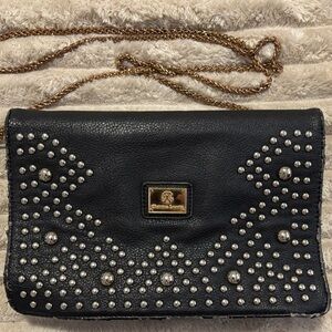 Black & Gold Studded Christian LaCroix Vintage Clutch / Shoulder / Crossbody Bag